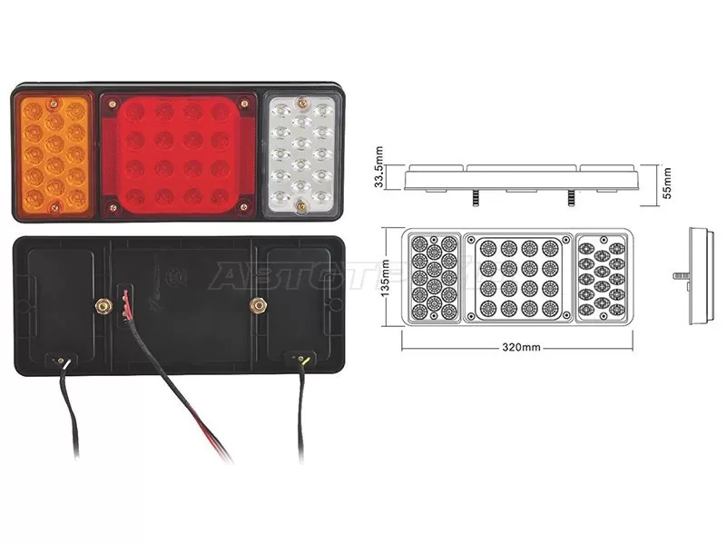 Фонарь задний Isuzu ELF NPR\NQR 84-  / Hyundai HD120 97-18  / HD170 97-18  / HD250 97-18  / HD270 97-18  / Isuzu Forward 85-06  / Forward N-series 08-  / Giga 94-15  / Mazda Titan 80-  / Mitsubishi Fuso Canter FE5 93-02  / Fuso Canter FE6 93-02  / Fuso Canter FE7 02 (SAT: SD-2026-24V)
