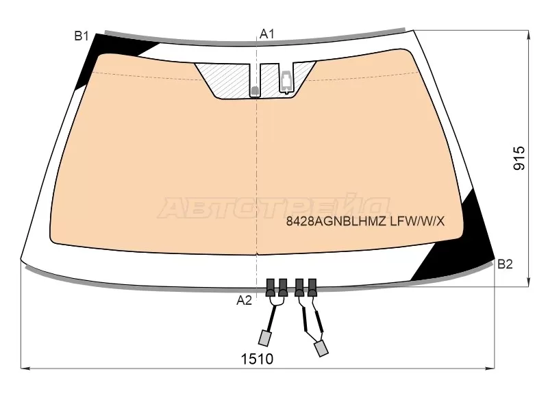 Стекло лобовое (Обогрев полный / Датчик дождя / Молдинг) Toyota Camry Europe /Russia (XV70) 17- (XYG: 8428AGNBLHMZ LFW/W/X)