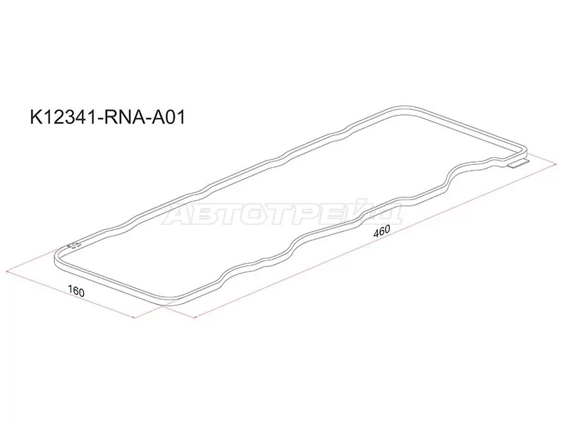 Прокладка клапанной крышки HO R18A, R20A 05- (SAT: K12341-RNA-A01)