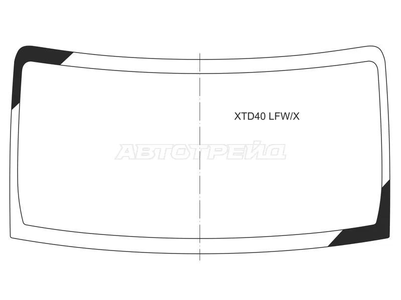 Стекло лобовое Daihatsu Grand Max 07-19  / Toyota Lite Ace 08-20  / Town Ace 08-20 (XYG: XTD40 LFW/X)