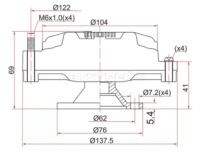 Вискомуфта TOYOTA TOWNACE /LITEACE 2-3С# 92- (SAT: ST-16210-64020)