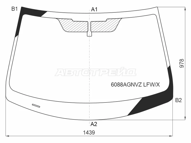 Стекло лобовое Infiniti Q50 14- (XYG: 6088AGNVZ LFW/X)