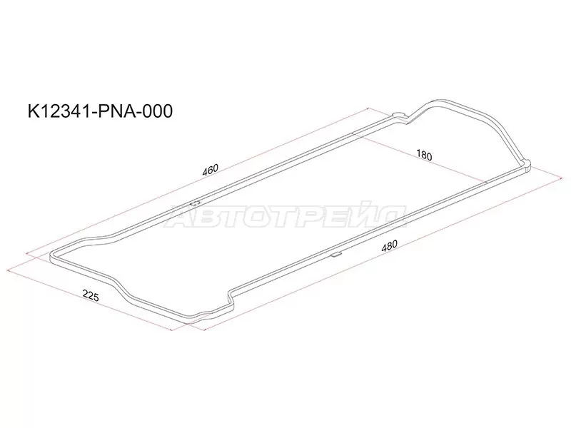 Прокладка клапанной крышки HO K20A /K24A, CR-V RD4 /5, Stream RN1, Accord CL9 (SAT: K12341-PNA-000)