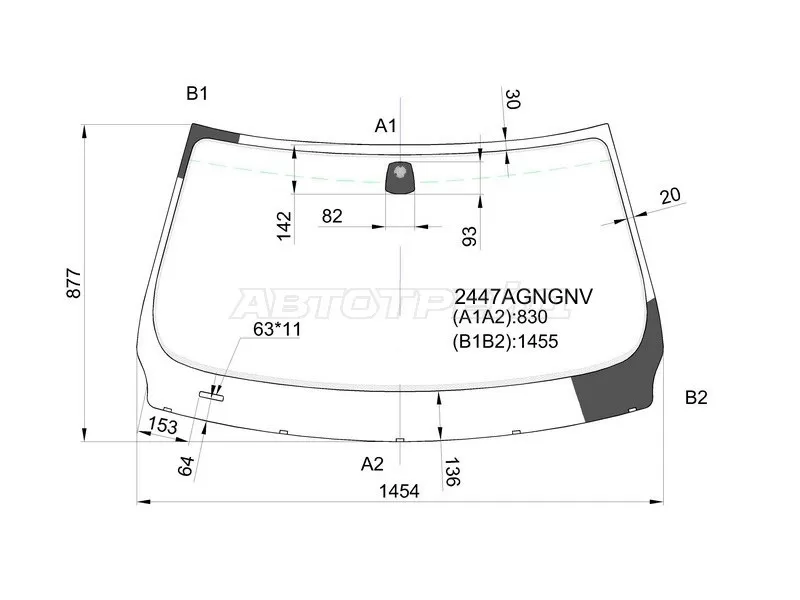 Стекло лобовое BMW 3-Series 05-14  / M3 06-13 (PILKINGTON: 2447AGNGNV)