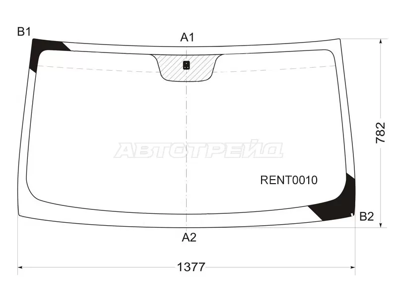 Стекло лобовое RENAULT KANGOO 97-07 (KMK: RENT0010)