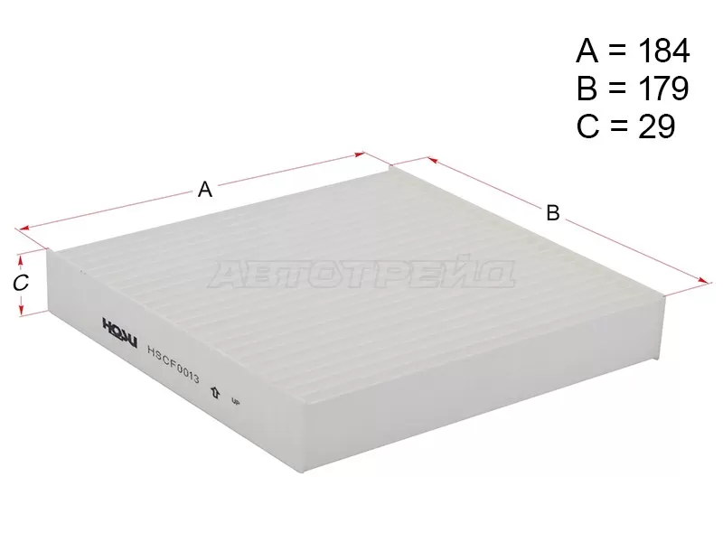 Фильтр салона HONDA FIT 01-07 /JAZZ 01-13 /SUZUKI SX4 06- (HOSU: HSCF0013)