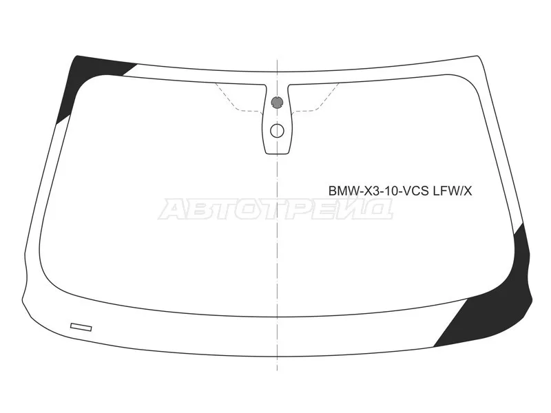 Стекло лобовое (Датчик дождя) BMW X3 10-14 (XYG: BMW-X3-10-VCS LFW/X)