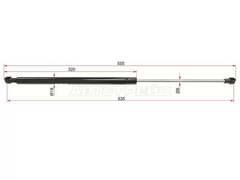 Амортизатор крышки багажника Citroen C4 Picasso 07-14 (SAT: ST-9654433680)