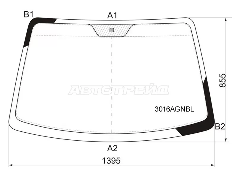Стекло лобовое Chevrolet Lacetti 04-13  / Daewoo Lacetti 04-09  / Chevrolet Nubira 04-13  / Optra 04-13  / Daewoo Gentra 05-15  / Nubira 02-05  / Ravon Gentra 15-  / Suzuki Forenza 03-08 (FUYAO: 3016AGNBL)