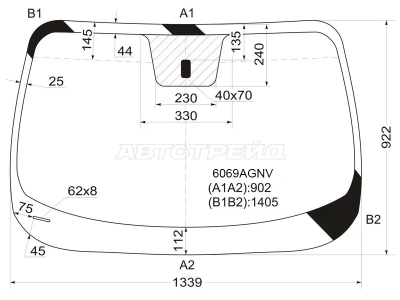 Стекло лобовое Nissan Juke 10-20 (FUYAO: 6069AGNV)