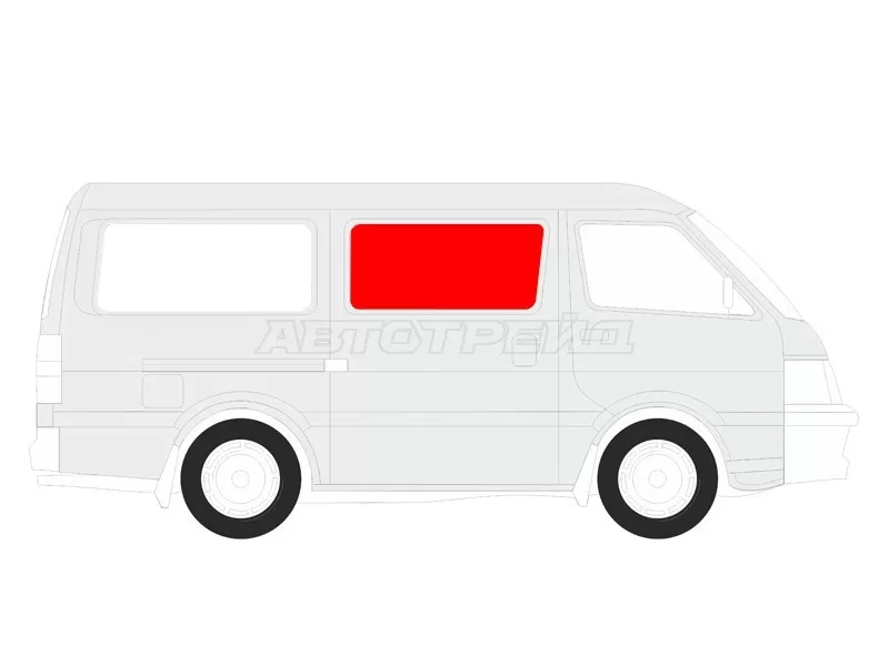 Стекло кузова боковое (не опускное) (Справа / Цвет зеленый) Mazda Bongo 90-99  / Nissan Vanette 94-99  / Vanette Serena 91-94 (XYG: S130 SR/RH)