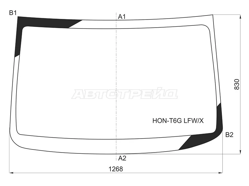 Стекло лобовое Honda N-WGN 13-19 (XYG: HON-T6G LFW/X)