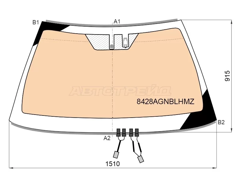 Стекло лобовое (Обогрев полный / Датчик дождя / Молдинг) Toyota Camry Europe /Russia (XV70) 17- (FUYAO: 8428AGNBLHMZ)