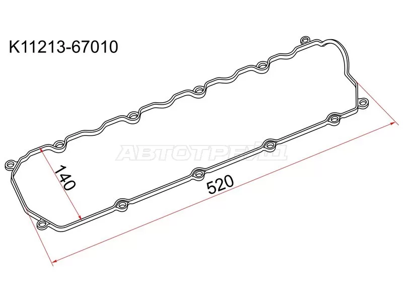Прокладка клапанной крышки TY 1KZ-TE (SAT: K11213-67010)