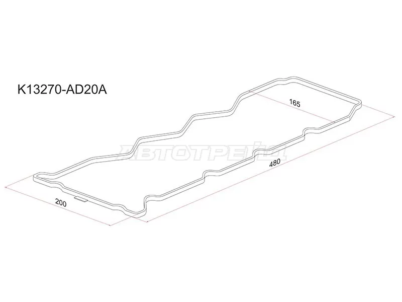 Прокладка клапанной крышки NS YD22 /YD25#, 00- Y11 /B15 /W11 /N16 /T30 /R51M (SAT: K13270-AD20A)