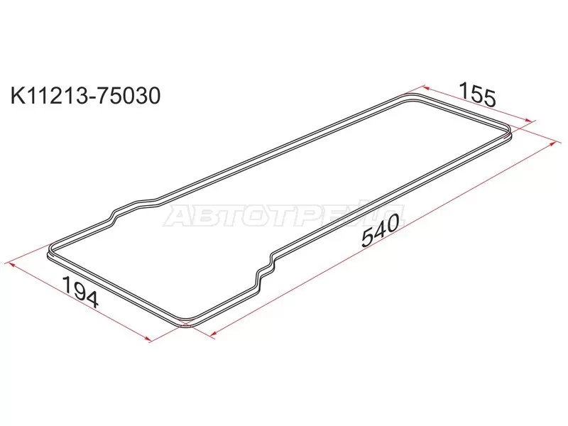 Прокладка клапанной крышки TY 3RZ-FE RZJ95 /RZJ120, RZN18# /21#, RCH1# /2#, RZU1## (SAT: K11213-75030)