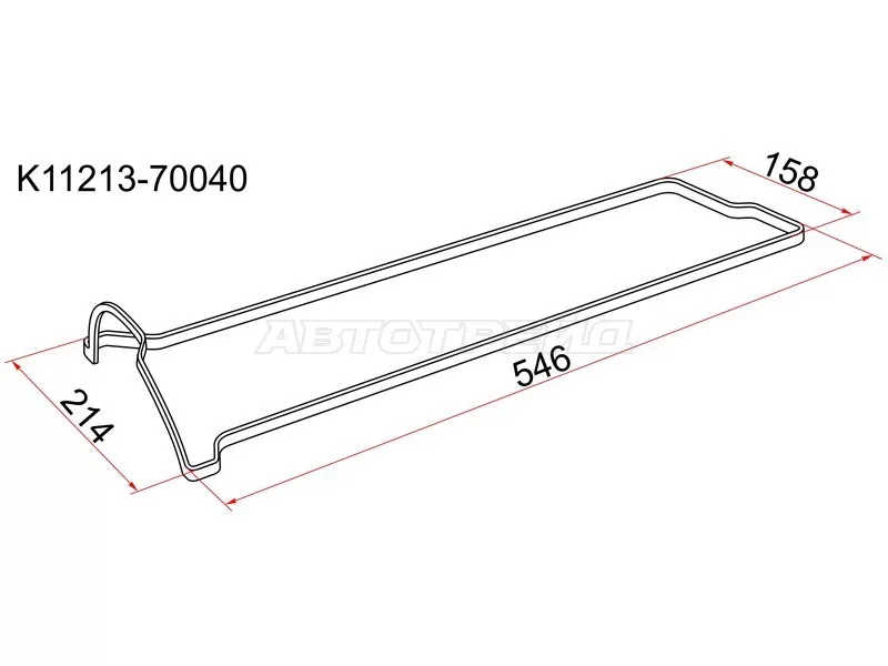 Прокладка клапанной крышки TY 1G-FE VVTi 98- (SAT: K11213-70040)