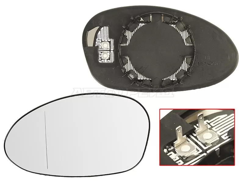 Полотно зеркала BMW 1-Series 04-11  / 3-Series 05-10 (Слева / Обогрев / асферическое) (SAT: ST-121-0031)