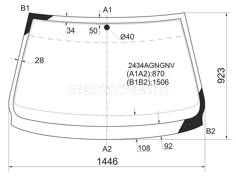 Стекло лобовое BMW 5-Series 95-04 (FUYAO: 2434AGNGNV)