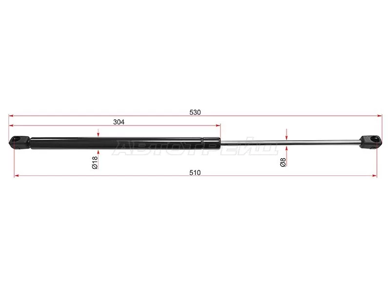 Амортизатор крышки багажника Citroen C5 01-08 (SAT: ST-8731F5)