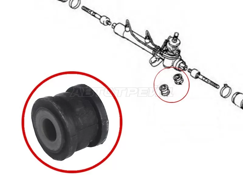 Сайлентблок рулевой рейки D=30 TOYOTA AVENSIS 97-03 /CARINA E 92-97 /CORONA 92-03 (SAT: ST-45516-05020B)