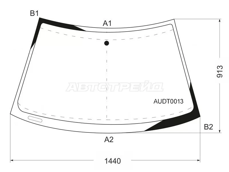 Стекло лобовое Audi A4 94-01  / S4 97-01 (KMK: AUDT0013)