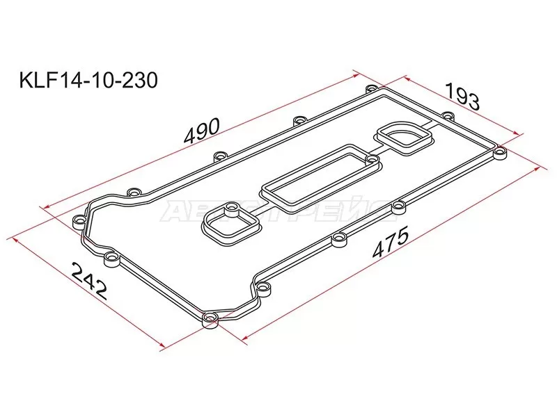 Прокладка клапанной крышки MZ LF, L3, Mazda 6 /Atenza GG /GY, Premacy CP 02- (SAT: KLF14-10-230)