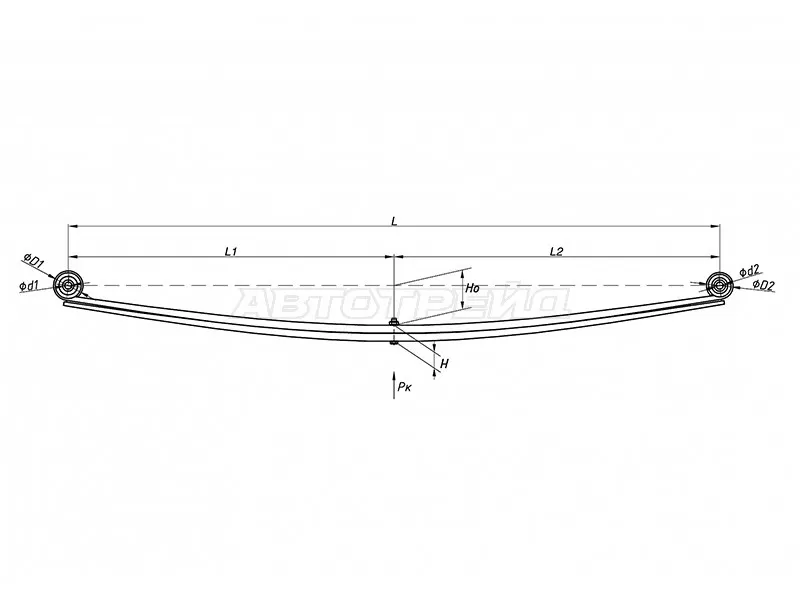 Рессора задняя FIAT DUCATO 244 02-06 (ЧМЗ: 801702FA-2912012)