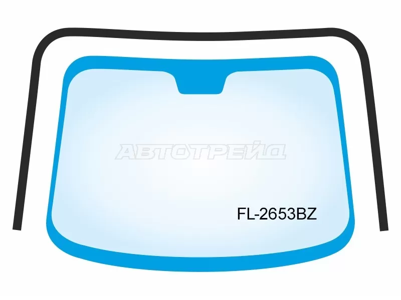 Молдинг лобового стекла (П-образный) Nissan Tiida 04-14  / Tiida Latio 04-12  / Versa 06-12 (FLEXLINE: FL-2653BZ)