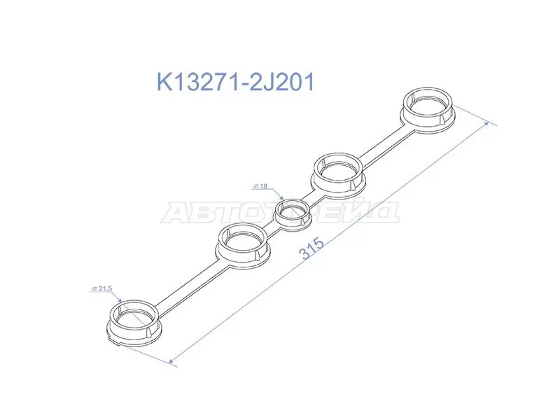 Прокладка свечных колодцев комплект на 4 колодца NISSAN SR16 /SR18 /SR20 96-02 (SAT: K13271-2J201)