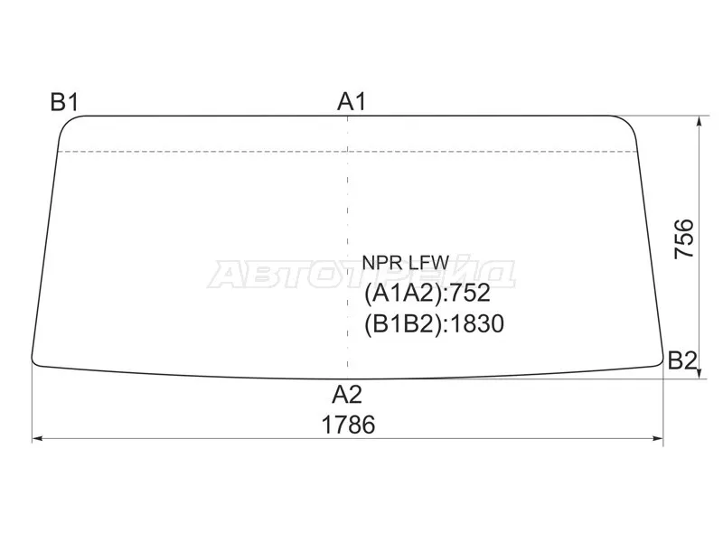 Стекло лобовое Isuzu ELF NPR\NQR 84-93  / BAW Fenix 1065 07-11 (XYG: NPR LFW)