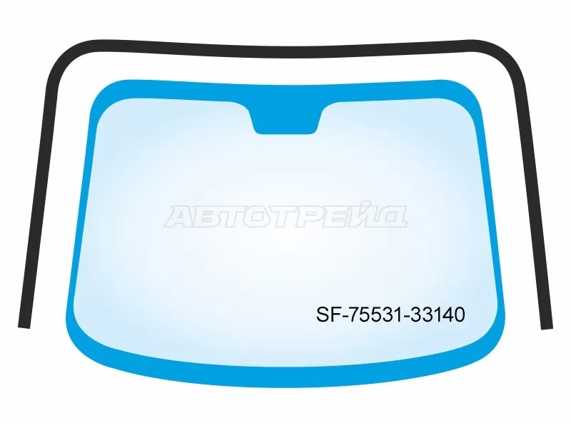 Молдинг лобового стекла (П-образный) Toyota Camry (XV50) 11-18  / Aurion 12-15  / Camry UAE /USA 11-17 (SAT: SF-75531-33140)