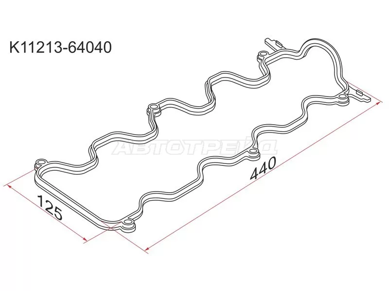 Прокладка клапанной крышки TY 1-2C# -93 (SAT: K11213-64040)