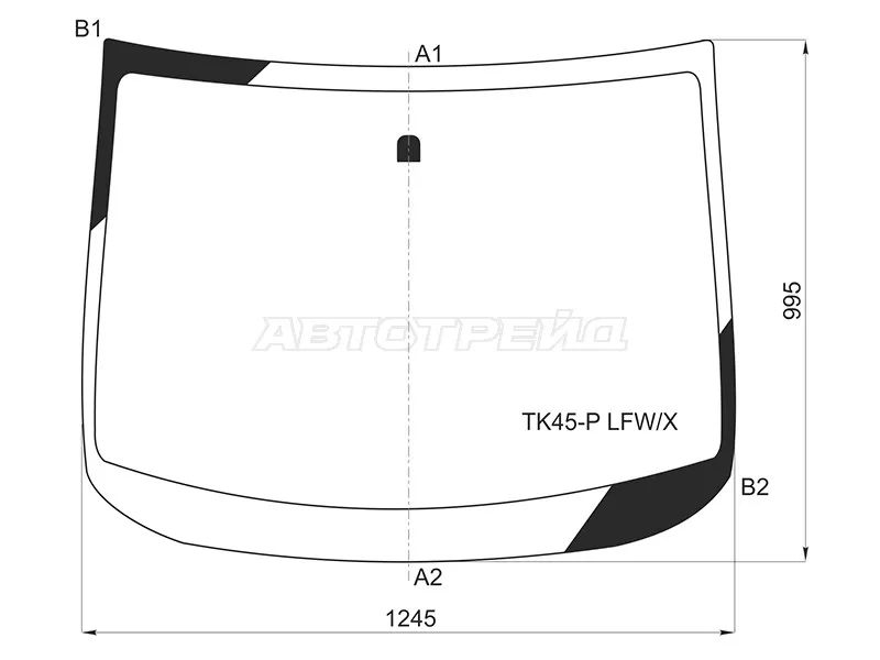Стекло лобовое Mitsubishi eK Wagon 13-19  / Nissan DAYZ 13-19 (XYG: TK45-P LFW/X)