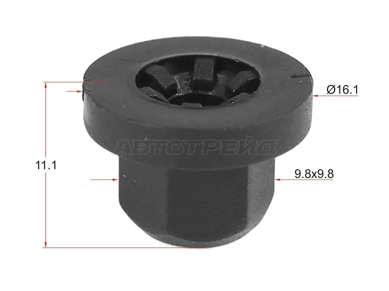 Гайка пластиковая BMW /CHEVROLET /MERCEDES /GM (1 шт.) (SAT: ST-M11351)