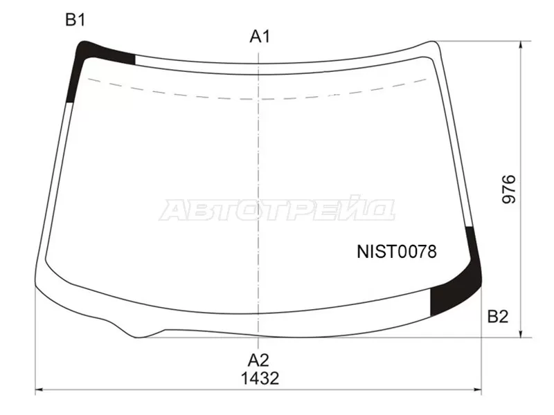 Стекло лобовое NISSAN X-TRAIL 00-07 (KMK: NIST0078)