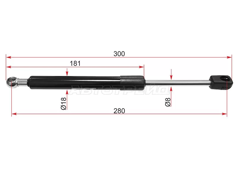 Амортизатор крышки багажника Audi 80 86-95 (SAT: ST-8A5827552)