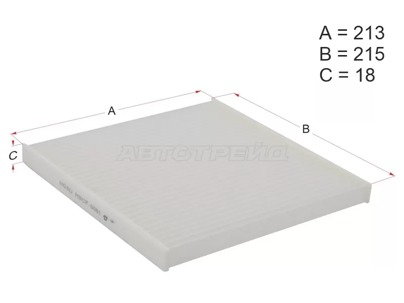 Фильтр салона TOYOTA IPSUM 01-09 /HARRIER /LEXUS RX 03-08 /LAND CRUISER PRADO 120 02-09 (HOSU: HSCF0061)