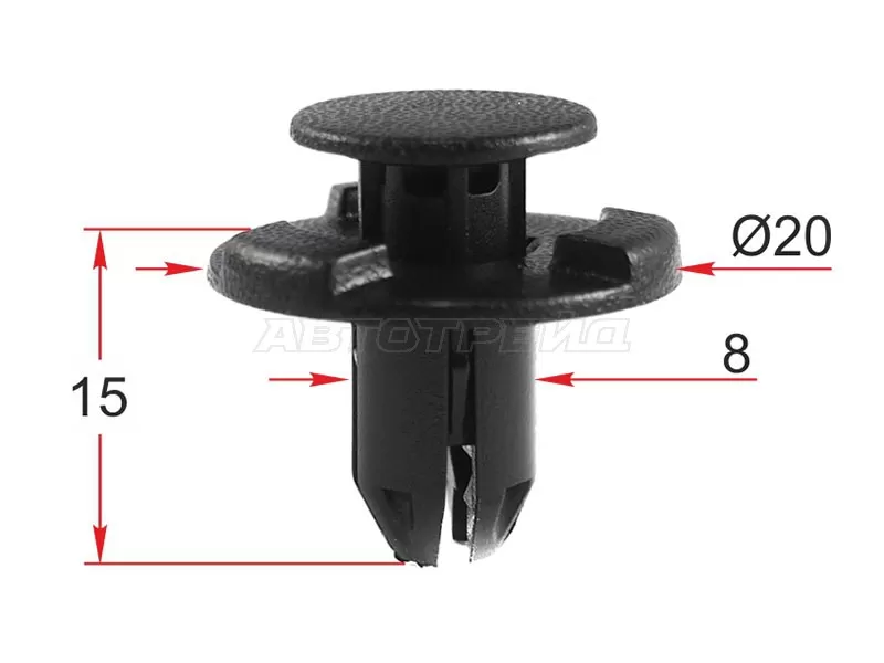 Клипса крепежная NISSAN /MAZDA (1 шт.) (SAT: ST-M12341)