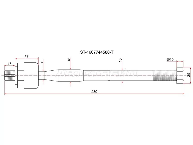 Тяга рулевая Citroen Jumper /Fiat Ducato / Peugeot Boxer 2006- LH=RH (SAT: ST-1607744580-T)