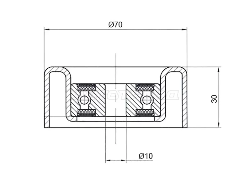 Ролик приводного ремня обводной CITROEN C4 /MMC ASX /LANCER /OUTLANDER (02.2012-) 1,8 /2,0 (SAT: ST-1341A051)