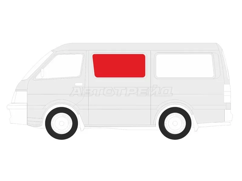 Стекло кузова боковое (не опускное) (Слева / Цвет зеленый) Nissan Primastar 02-14  / Opel Vivaro 01-14  / Renault Trafic 01-14 (XYG: TRAFIC-01 SF/LH/X)
