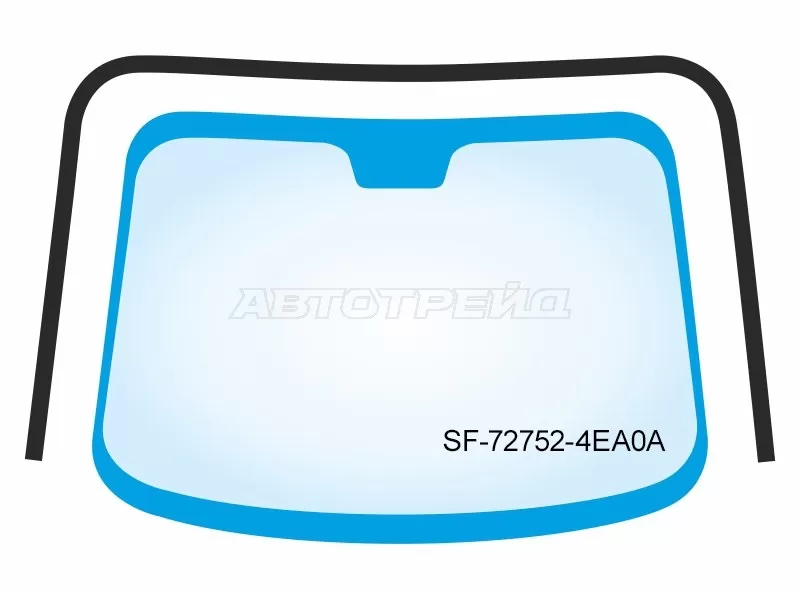 Молдинг лобового стекла (П-образный / Железная крыша) Nissan Qashqai 13-22  / Rogue Sport 17-24 (SAT: SF-72752-4EA0A)