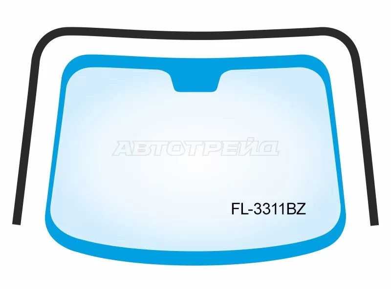 Молдинг лобового стекла (П-образный) Nissan Juke 10-20 (FLEXLINE: FL-3311BZ)