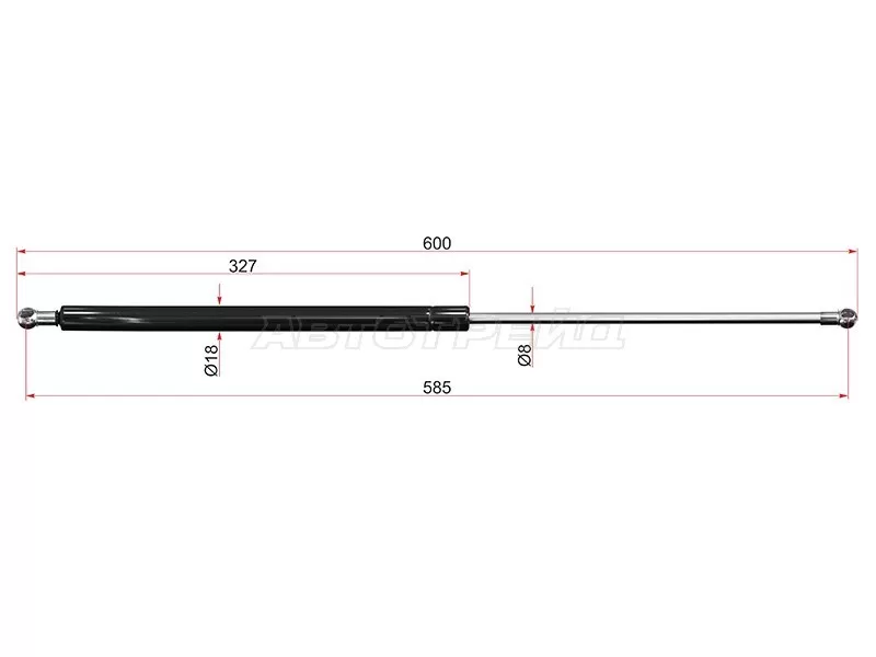 Амортизатор крышки багажника Chevrolet Captiva 06-15  / Opel Antara 06-15  / Daewoo Winstorm 06-10 (SAT: ST-96624626)