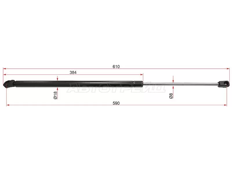 Амортизатор крышки багажника Citroen C4 Picasso 07-14  / Grand C4 Picasso 07-14 (SAT: ST-8731P0)