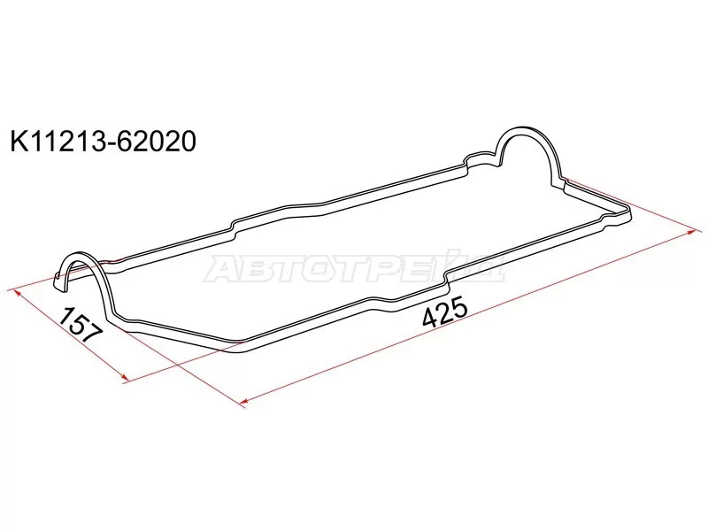 Прокладка клапанной крышки TY 3-4VZ-FE, 5VZ-FE, LH=RH (SAT: K11213-62020)