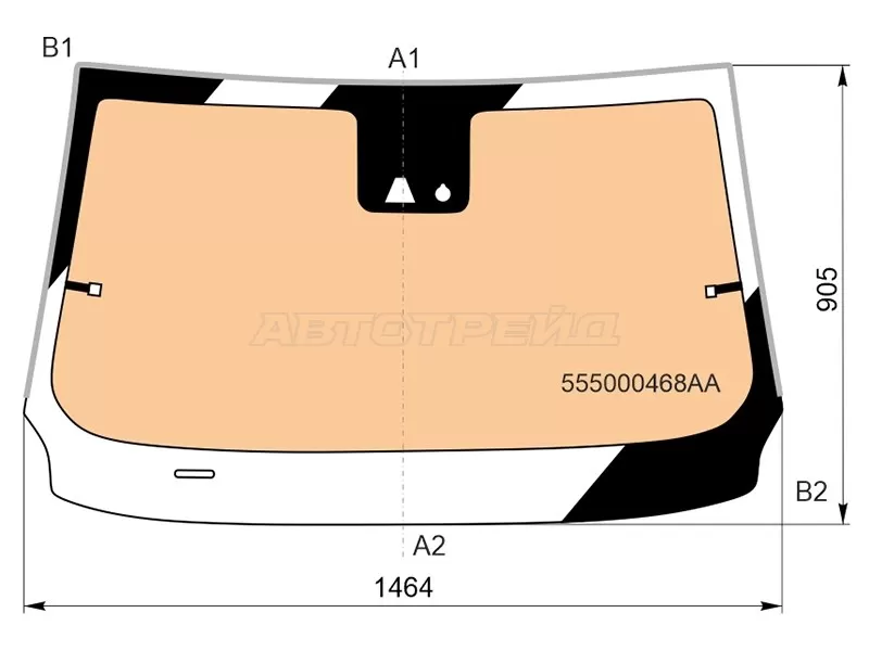 Стекло лобовое (Обогрев полный / Камера / Датчик дождя / Молдинг) Chery Tiggo 4 Pro 20-  / Kaiyi X3 Pro 21- (FUYAO: 555000468AA)