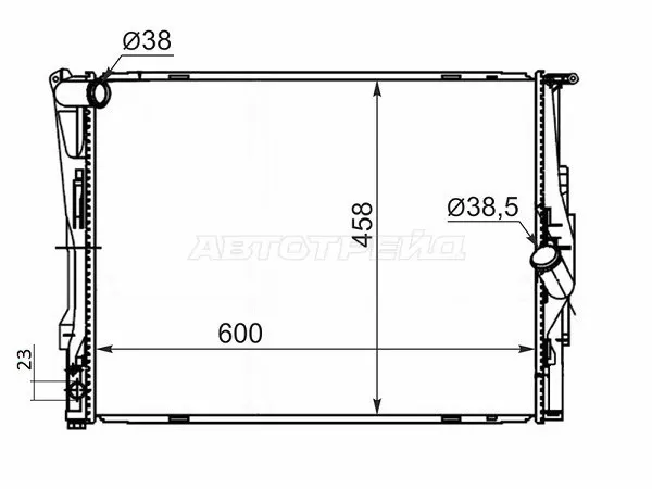 Радиатор BMW 1-Series 04-12  / 3-Series 05-14  / X1 09-15 (SAT: BW0001-05)