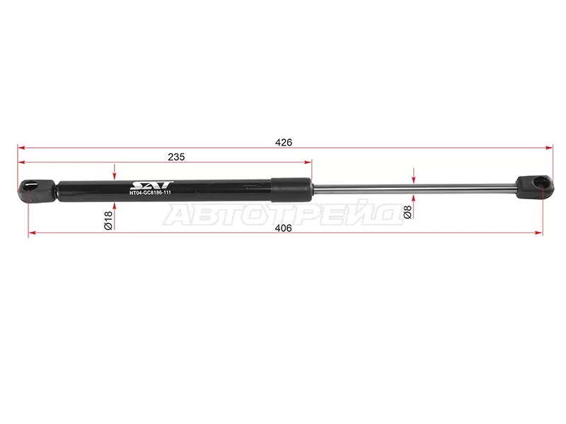 Амортизатор крышки багажника Audi A6 94-97  / 100 91-95 (SAT: ST-4A5827552)